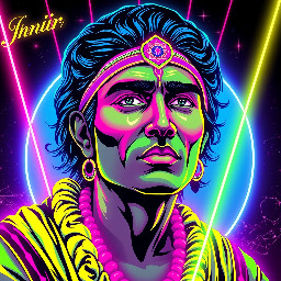 retro 80's indian image