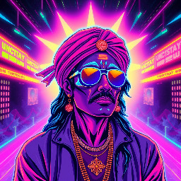 retro 80's indian image